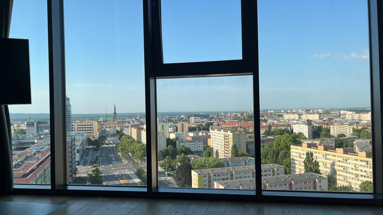 Hanza Tower - Luxurious Apartment 60M2 - 15Th Floor City View Szczecin Exteriör bild