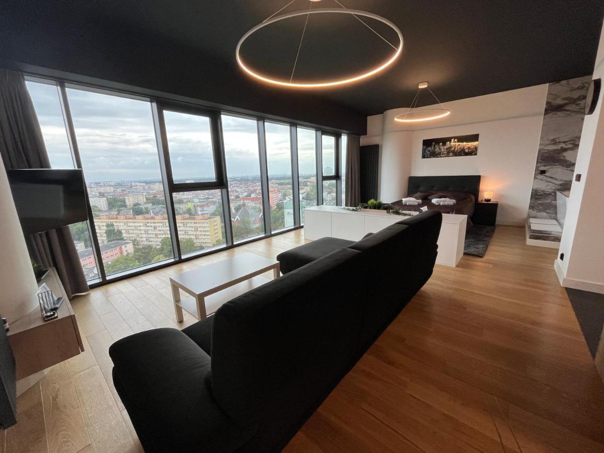 Hanza Tower - Luxurious Apartment 60M2 - 15Th Floor City View Szczecin Exteriör bild