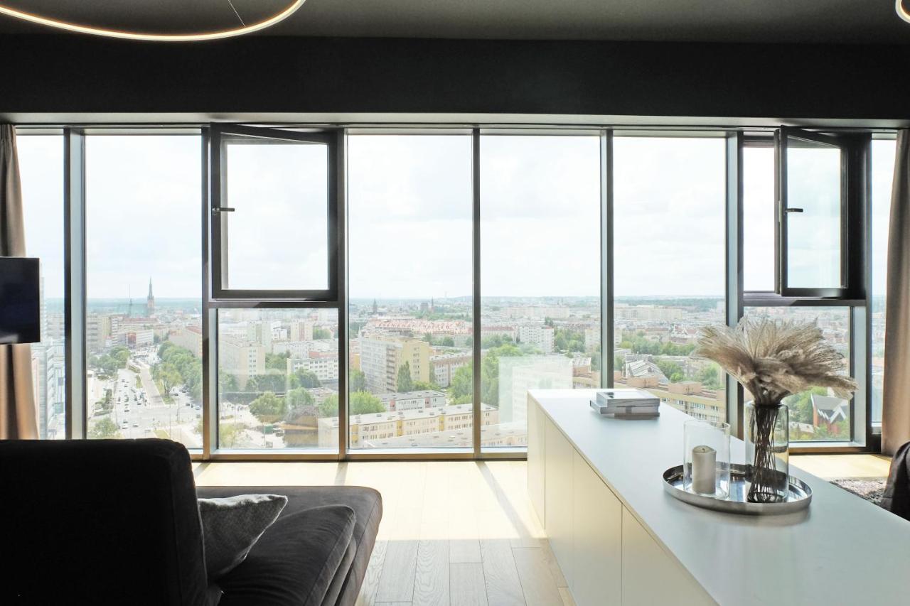 Hanza Tower - Luxurious Apartment 60M2 - 15Th Floor City View Szczecin Exteriör bild