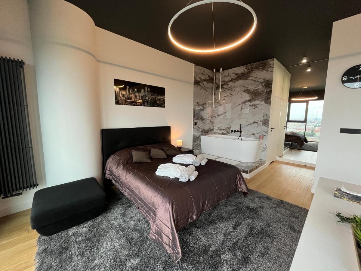 Hanza Tower - Luxurious Apartment 60M2 - 15Th Floor City View Szczecin Exteriör bild