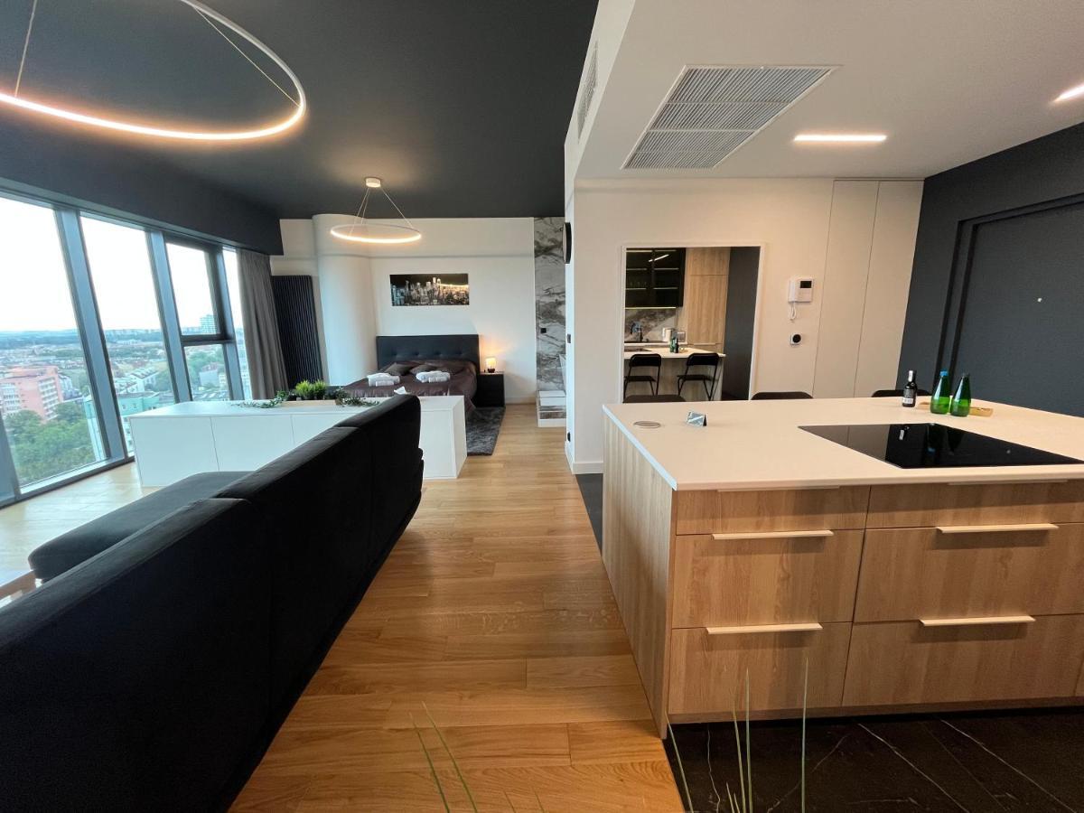 Hanza Tower - Luxurious Apartment 60M2 - 15Th Floor City View Szczecin Exteriör bild