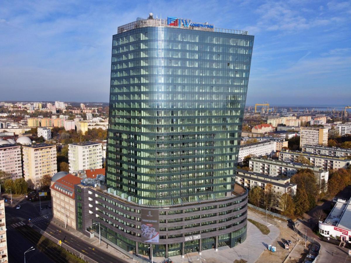 Hanza Tower - Luxurious Apartment 60M2 - 15Th Floor City View Szczecin Exteriör bild